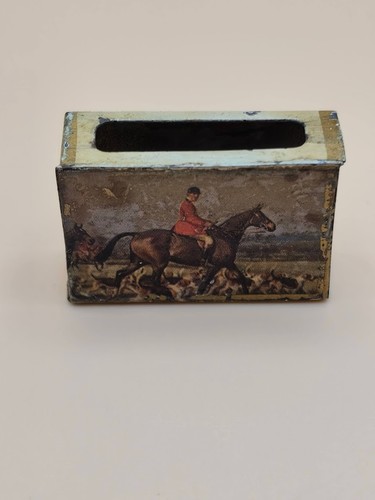 Antique edwardian tin matchbox - edwardian,