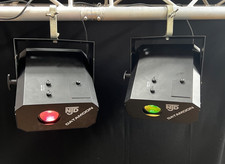 NJD Datamoon DMX Lighting Effect x 2 With Flight Case Vintage Classic Disco DJ