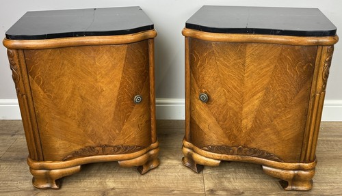 Pair bedside tables antique - pair,