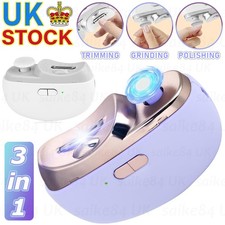 Electric Nail Clippers Automatic With Light Trimmer USB Rechargeable Nail Cutter