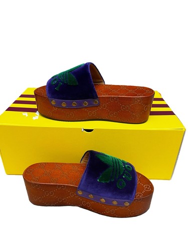 Gucci adidas velvet - velvet, platform