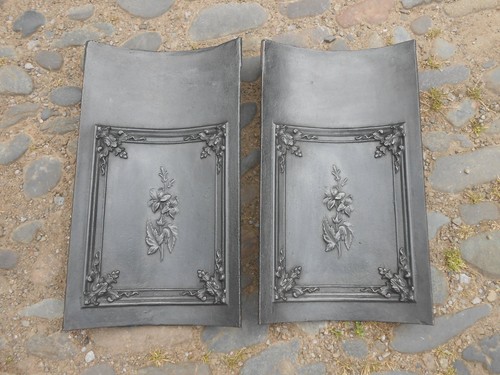 Pair antique cast iron hob - pair,