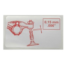 Sticker Valve Clearance VW