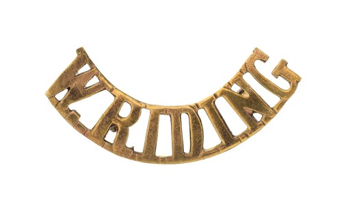 Riding shoulder title brass - title,