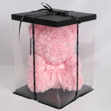 25cm/40cm Rose Bear Foam Flower Teddy Toys with Gift Box Valentine Wedding Car