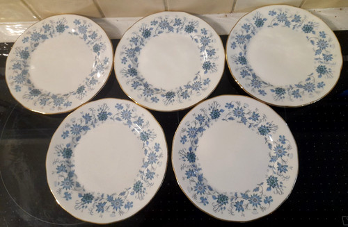 Five vintage colclough bone - vintage,