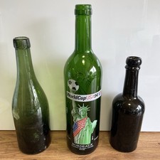 Vintage Glass Bottles Green
