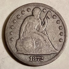 1872 Seated Liberty Silver