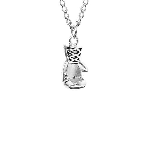 Silver gold boxing glove - silver,