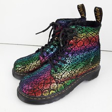 Dr. Martens Womens Boots UK 3 Pascal 1460 Rainbow Punk Ladies Shoes  EUR 36