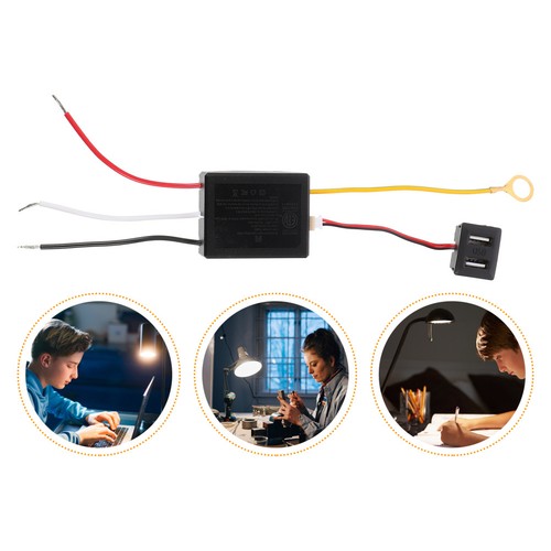 Black desk lamp usb adapter - lamp,