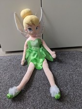 DISNEY TINKERBELL FAIRY GREEN DRESS LARGE 21" PLUSH SOFT DOLL