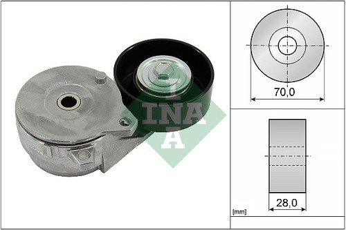 Multi ribbed belt tensioner - ribbed,