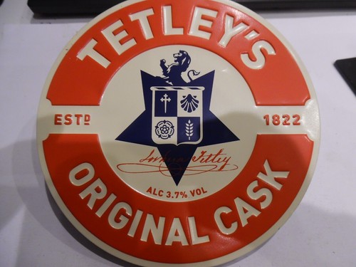 Tetley beer pump logo badge - tetley's,