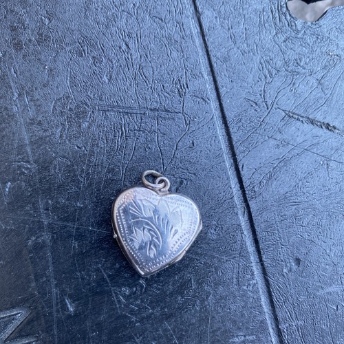 Vintage heart shaped - , etched