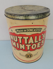 Large Antique Nuttall's Mintoes Tin Vintage Retro Sweet Advertising Prop 60s 50s