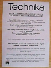 TECHNIKA LCD 39-C273 39/68G STUCK IN STANDBY? SPI FLASH IC U10 T.MSD306.68A L02