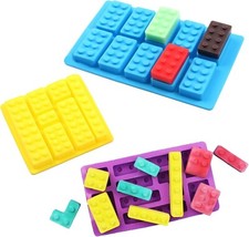 Building Brick Chocolate/Cake/Ice Moulds, 7PCS Silicone Robot/Lego Bricks