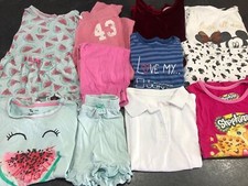 Bundle Of Girls Clothes Age 7-8Y Pyjamas, School Shirt, Disney, Shopkins