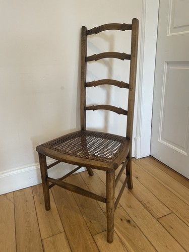 Vintage oak wooden ladder - oak,