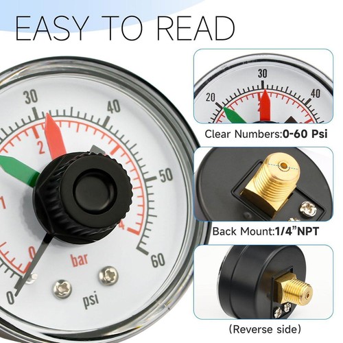 Pool filter pressure gauge - filter,