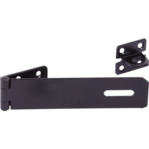 Black hasp and staple 150mm - black,