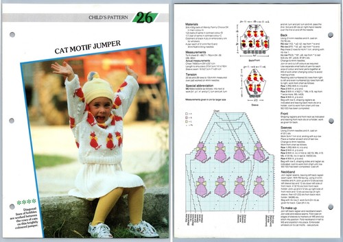 Cat motif jumper - cat, children