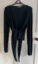 Kew Top Women's Medium 12 14 Green Wrap Cardigan Long Sleeve Ballet Style