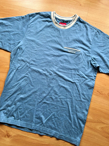 Supreme ringer tee blue crew - ringer,