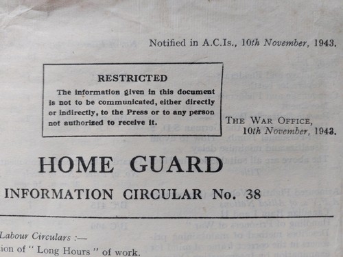 Ww2 home guard circular - ww2,