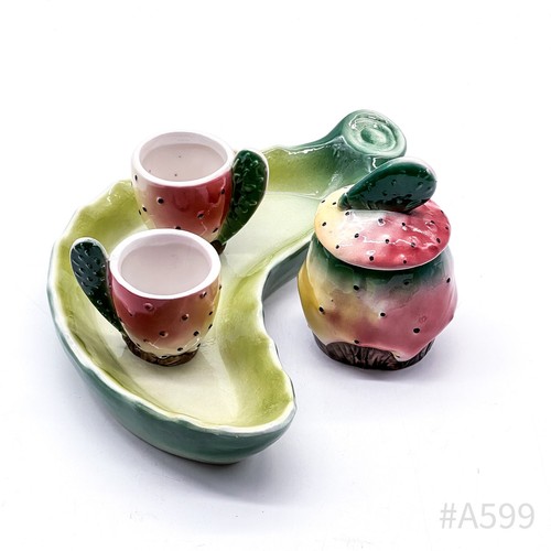 Vintage ceramic tea set - set, cactus