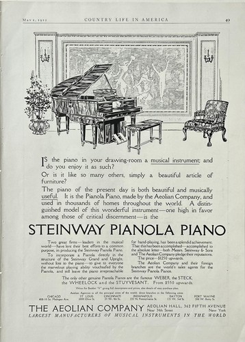 1912 aeolian ny - ad,