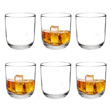Whiskey Glasses Tumblers Set of 6 Liquor Swirling Scotch Soft Drink Glasses Set