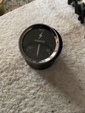 Smiths Amp Gauge +60 -60  chrome vee bezel ammeter