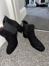 Black heeled ankle boots - black,