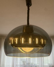 Mid Century Rare Vintage Guzzini Meblo Rise Fall Pendant Light  UFO Spaceage 