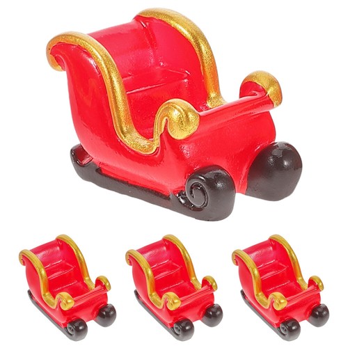 4pcs christmas sleigh figurine - 4pcs,