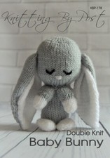 New Knitting Pattern Baby Bunny Knitting By Post A5 Leaflet. Soft Toy Knits
