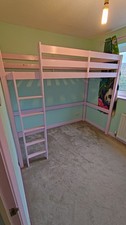 European Single (90x200cm) Loft Bed Solid Pine
