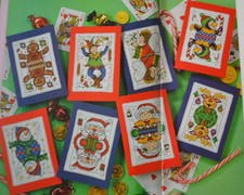 Cross Stitch Chart  - Joan Elliott Playing Card Style Characters Christmas Cards