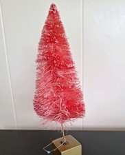 Ex M&S Pink Bottle Brush Christmas Tree 28cm 