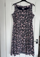 Cotton Traders Women's Short Sleeve Summer Floral Dress Size 18