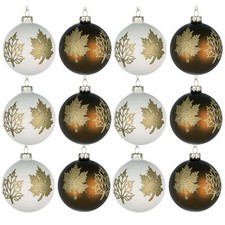 8cm Christmas Baubles Glass