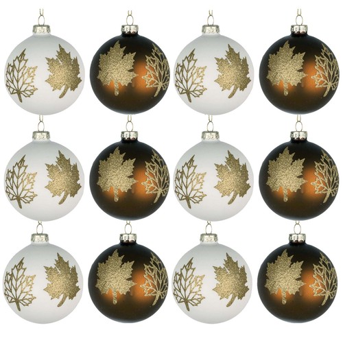 8cm christmas baubles glass - 8cm,