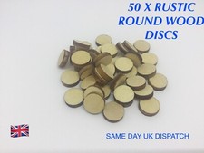 50 X NATURAL WOODEN 10MM X 3MM