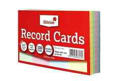 Silvine Coloured Record Cards 5" x 3" Ruled Revision Flash Cards 553ac