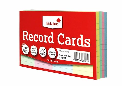 Silvine coloured record - silvine, cards