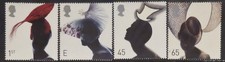 2001 stamp set hats - gb,