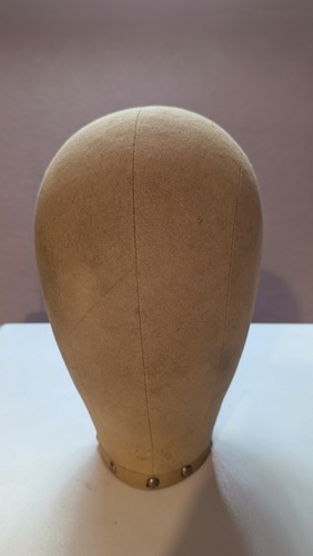 Vintage canvas millinery head - canvas,