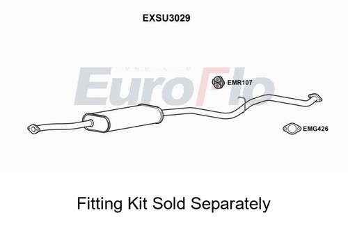 Rear muffler silencer - rear,